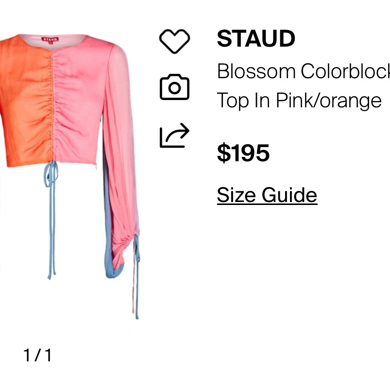 Staud Multicolor Ruched Top